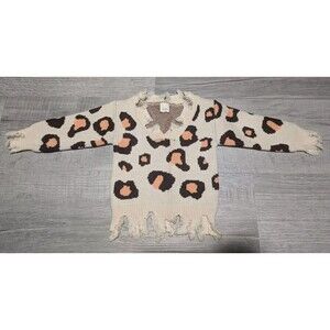 Beauts and Beaus Boutique Sweater Leopard Print Girls Baby Sz 12 Months